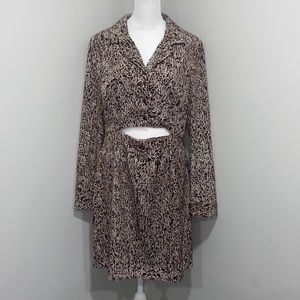 NWT ASTR The Label Brown Sketch Dress Size L